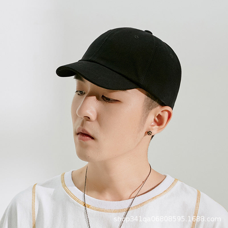 Wholesale Short Brim Retro Solid Color Baseball Cap Soft Top Cap